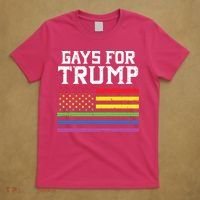 Gays For Trump Usa Flag Pro Reelect Donald 2020 Lgpt Gift T-Shirt thumb 5