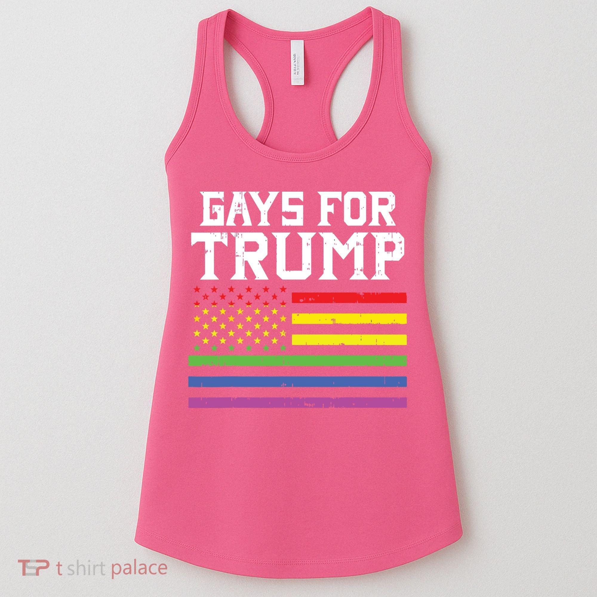 Gays For Trump Usa Flag Pro Reelect Donald 2020 Lgpt Gift Women's Tank Top