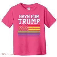 Gays For Trump Usa Flag Pro Reelect Donald 2020 Lgpt Gift Toddler T-Shirt thumb 0