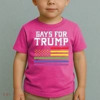 Gays For Trump Usa Flag Pro Reelect Donald 2020 Lgpt Gift Toddler T-Shirt thumb 2