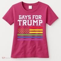 Gays For Trump Usa Flag Pro Reelect Donald 2020 Lgpt Gift Women's T-Shirt thumb 0