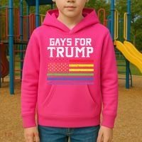 Gays For Trump Usa Flag Pro Reelect Donald 2020 Lgpt Gift Kids Hoodie thumb 2