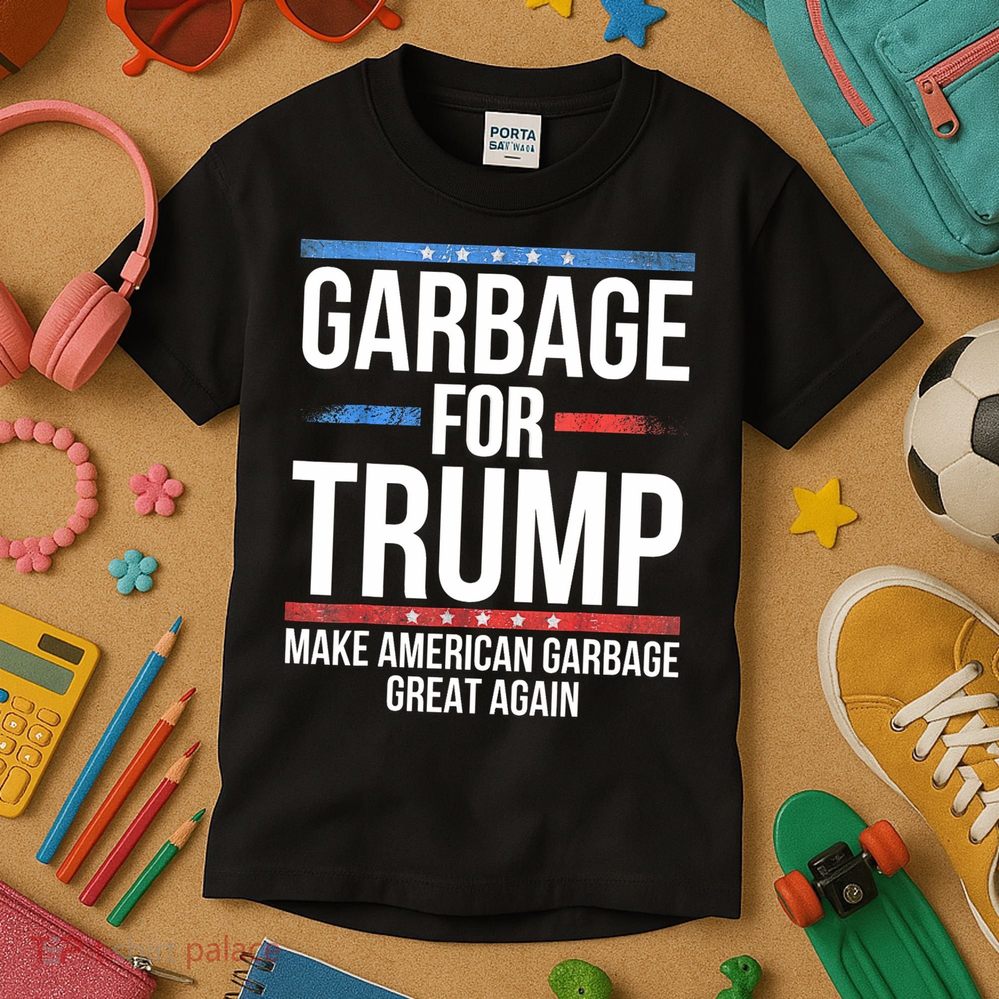 Garbage For Trump Make American Garbage Great Again Kids T-Shirt