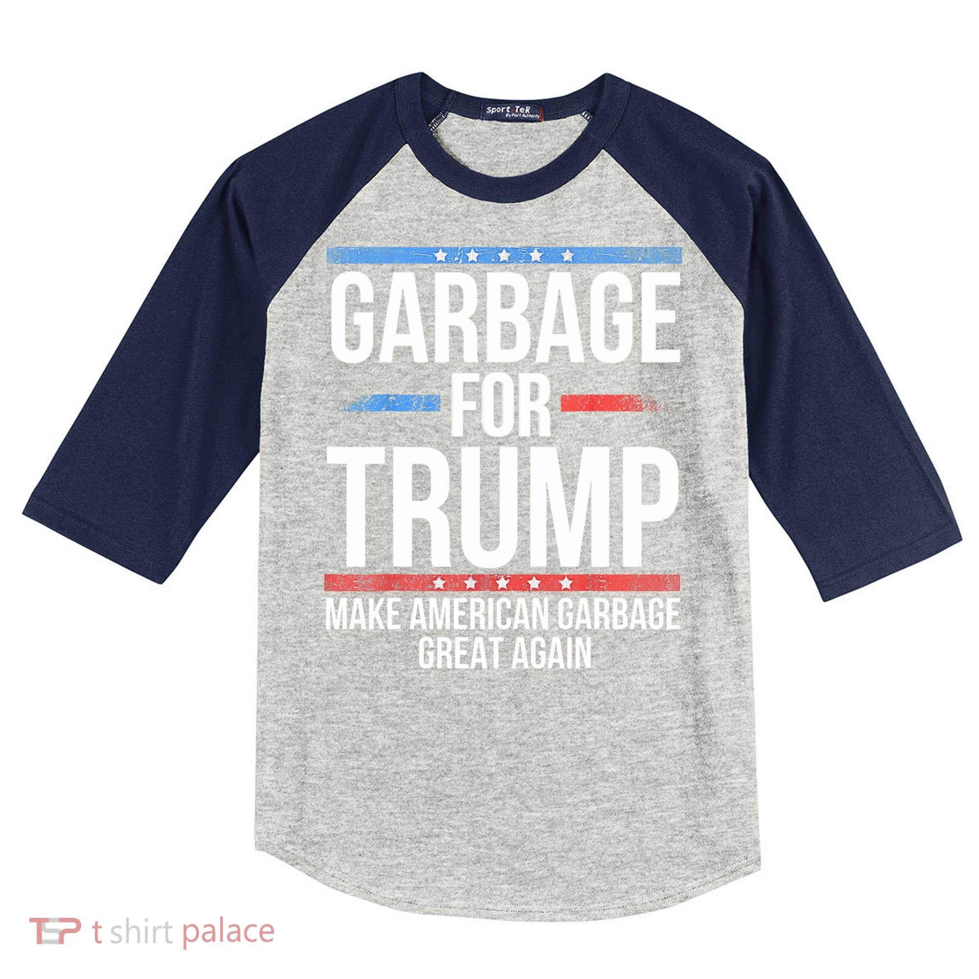 Garbage For Trump Make American Garbage Great Again Kids Colorblock Raglan Jersey