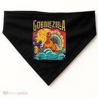 Gobblezila Funny Thanksgiving Monster Movie Spoof USA-Made Doggie Bandana thumb 0