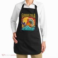 Gobblezila Funny Thanksgiving Monster Movie Spoof Apron thumb 2