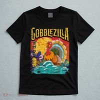 Gobblezila Funny Thanksgiving Monster Movie Spoof T-Shirt thumb 5