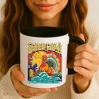 Gobblezila Funny Thanksgiving Monster Movie Spoof Coffee Mug thumb 3
