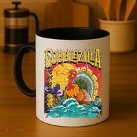 Gobblezila Funny Thanksgiving Monster Movie Spoof Coffee Mug thumb 4