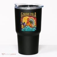 Gobblezila Funny Thanksgiving Monster Movie Spoof Tumbler thumb 0