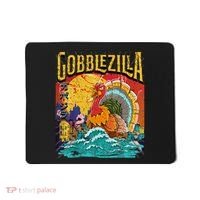 Gobblezila Funny Thanksgiving Monster Movie Spoof Mousepad thumb 0