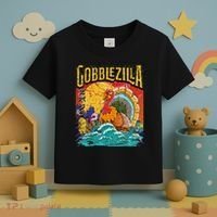 Gobblezila Funny Thanksgiving Monster Movie Spoof Toddler T-Shirt thumb 3