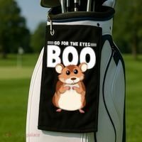Go For The Eyes Boo Hamster Guinea Pig Funny Gift Hamster Great Gift Golf Towel thumb 2