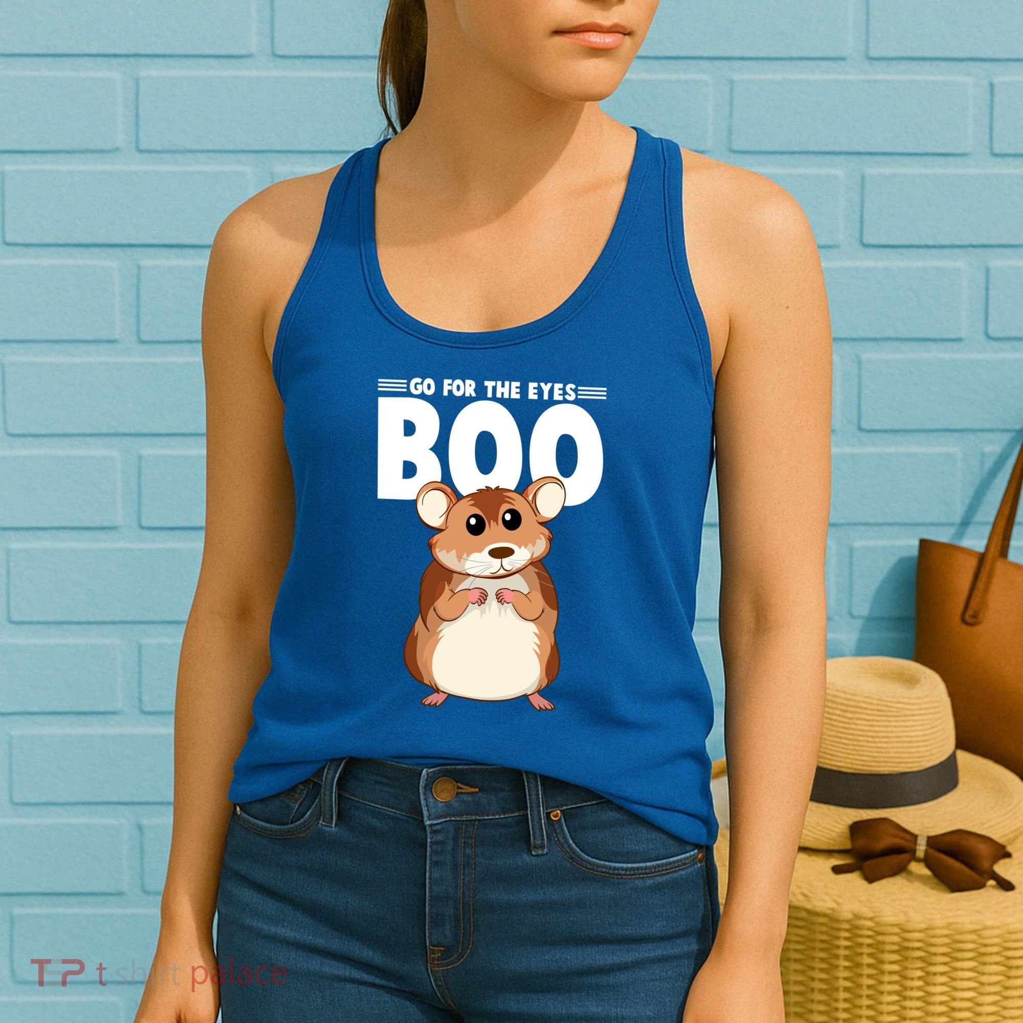 Go For The Eyes Boo Hamster Guinea Pig Funny Gift Hamster Great Gift Women's Tank Top