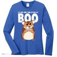Go For The Eyes Boo Hamster Guinea Pig Funny Gift Hamster Great Gift Women's Long Sleeve Shirt thumb 0