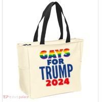 Gays For Trump 2024 Election Tote Bag thumb 2