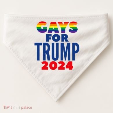 Gays For Trump 2024 Election USA-Made Doggie Bandana