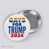 Gays For Trump 2024 Election Button thumb 0