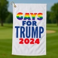 Gays For Trump 2024 Election Golf Towel thumb 1
