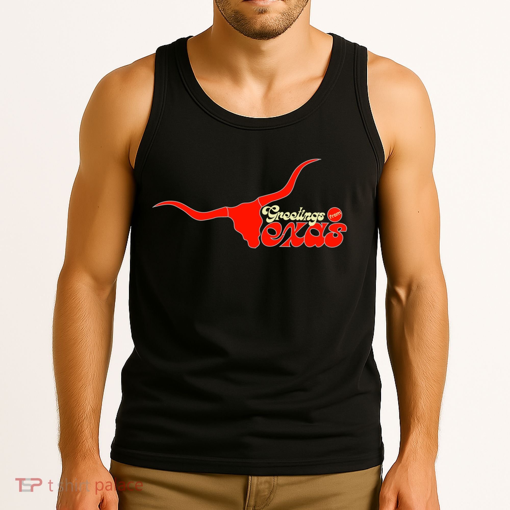 Greetings From Texas Longhorn Logo Tank Top