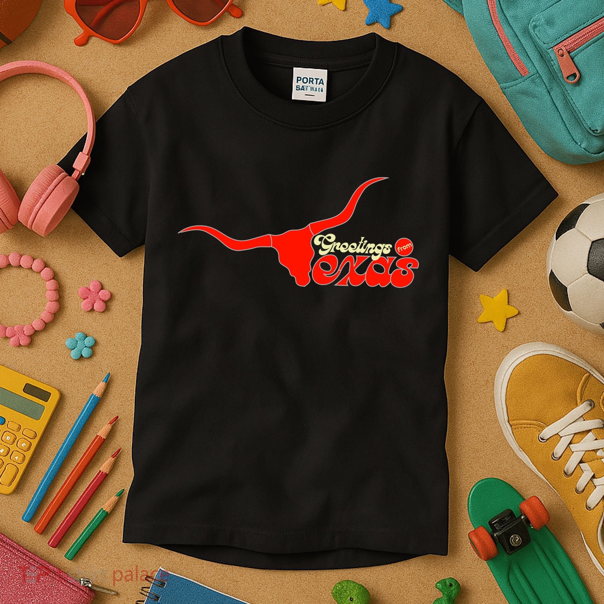 Greetings From Texas Longhorn Logo Kids T-Shirt