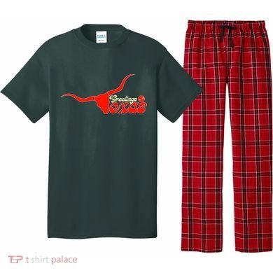 Greetings From Texas Longhorn Logo Pajama Set
