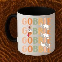 Gobble Funny Thanksgiving Turkey Gift Coffee Mug thumb 2