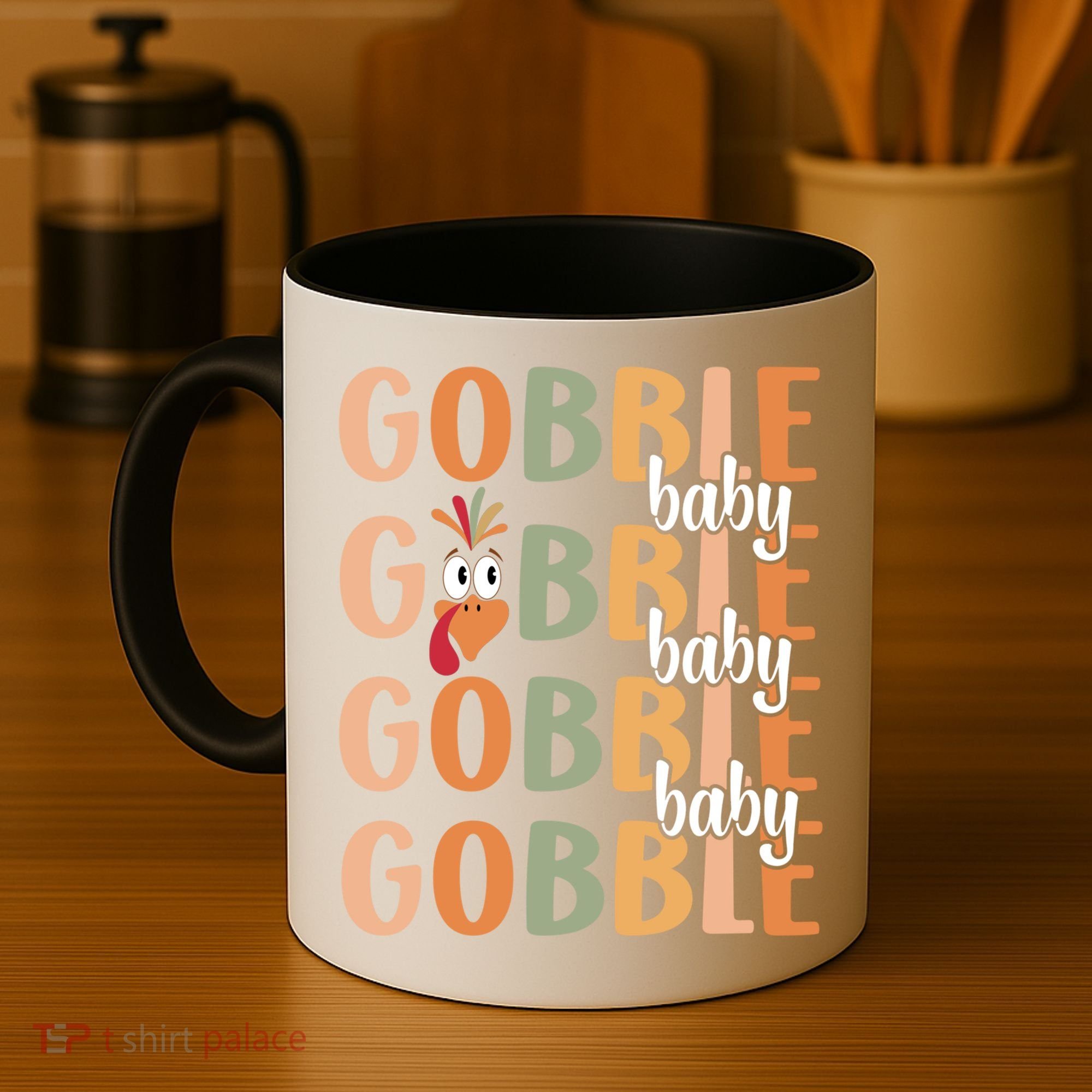 Gobble Funny Thanksgiving Turkey Gift Coffee Mug