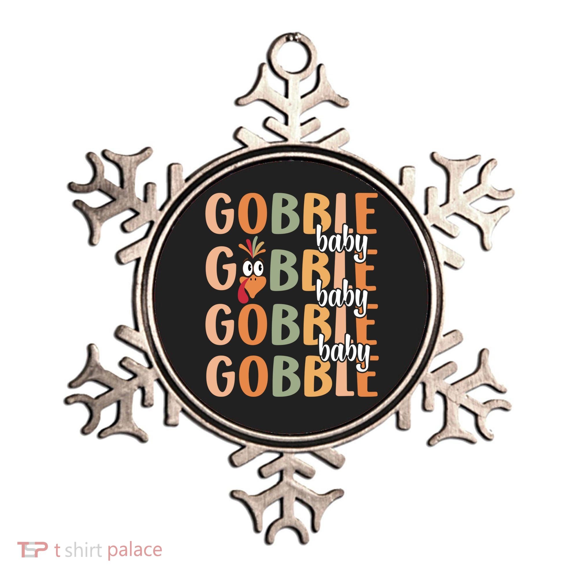 Gobble Funny Thanksgiving Turkey Gift Ornament