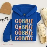 Gobble Funny Thanksgiving Turkey Gift Hoodie thumb 4