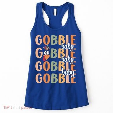 Gobble Funny Thanksgiving Turkey Gift Women's Tank Top