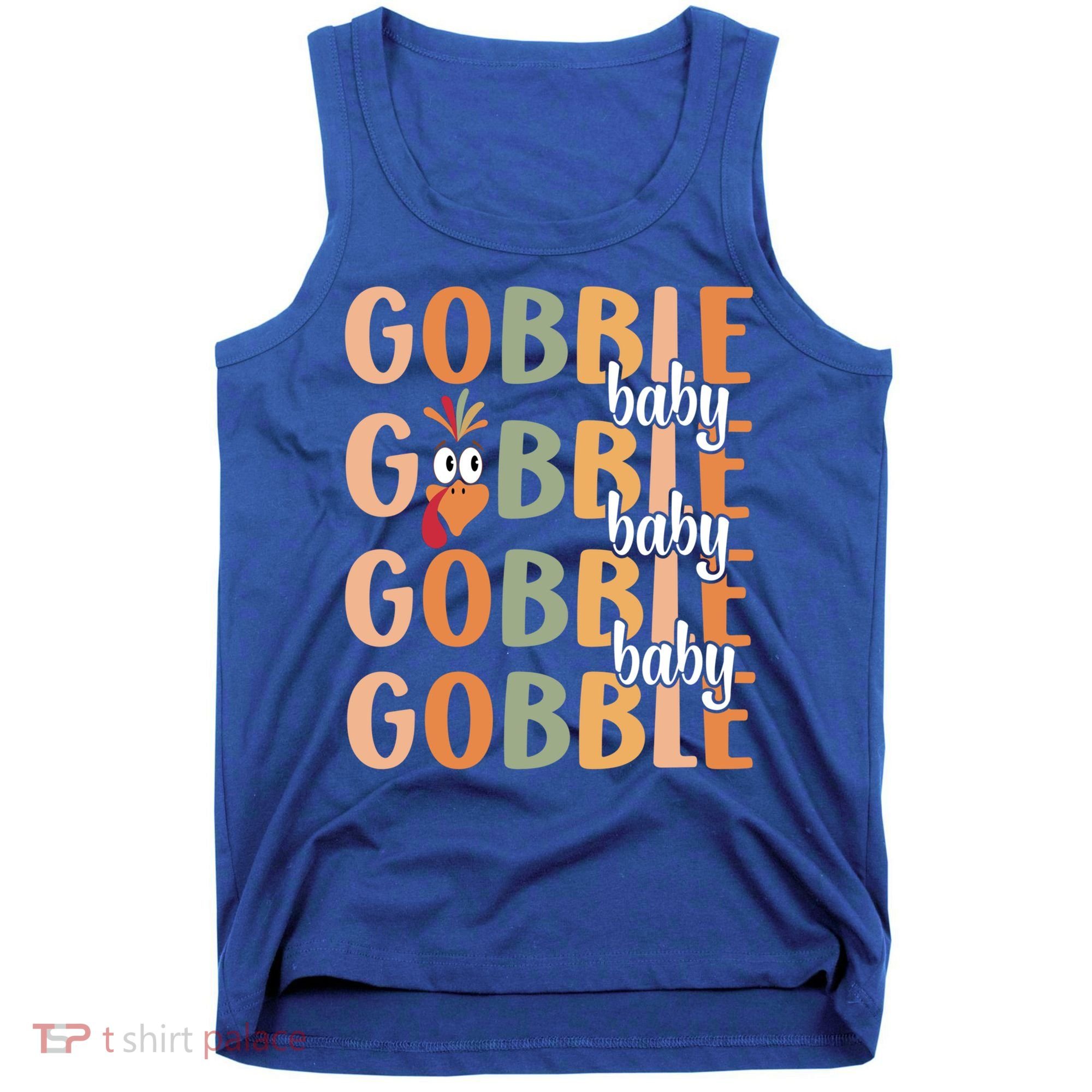 Gobble Funny Thanksgiving Turkey Gift Tank Top