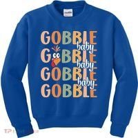 Gobble Funny Thanksgiving Turkey Gift Kids Sweatshirt thumb 0