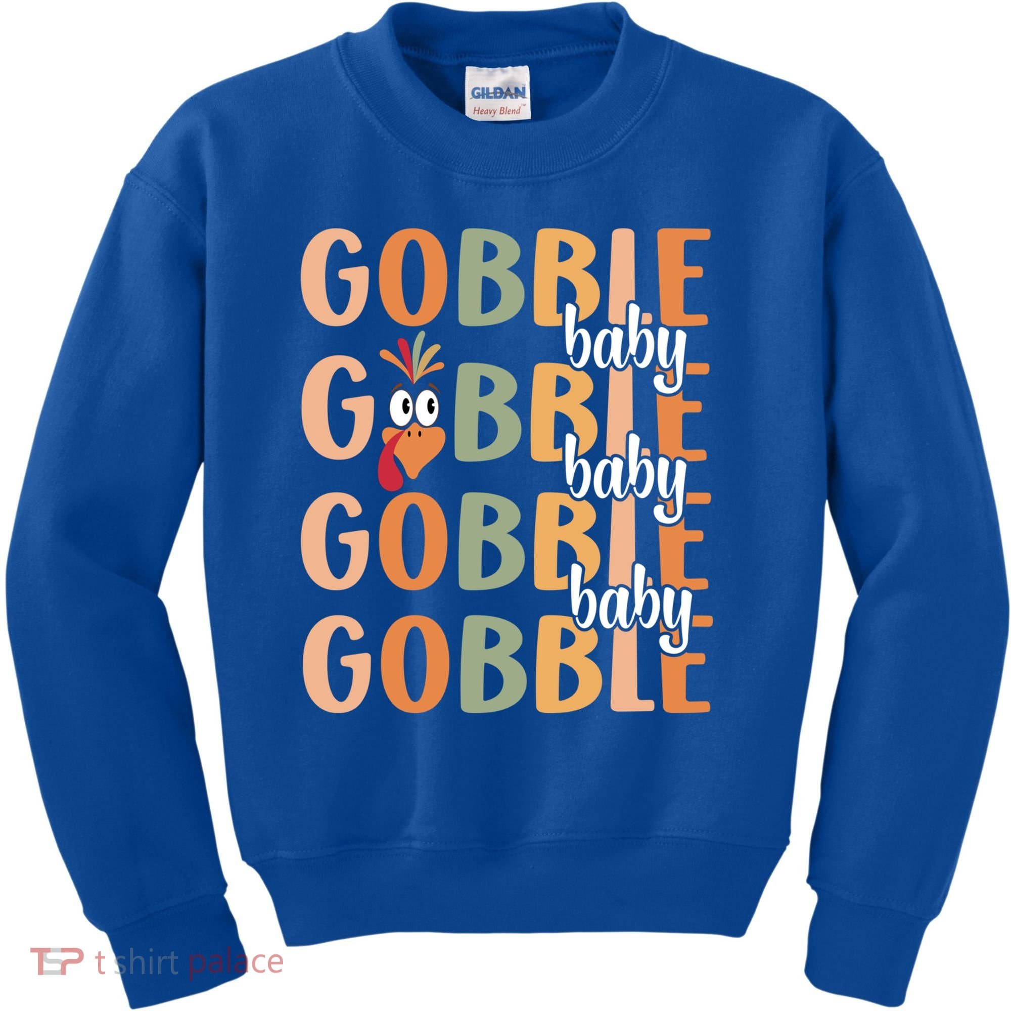 Gobble Funny Thanksgiving Turkey Gift Kids Sweatshirt