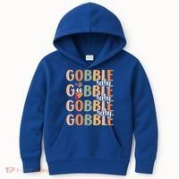 Gobble Funny Thanksgiving Turkey Gift Kids Hoodie thumb 0
