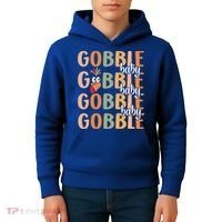Gobble Funny Thanksgiving Turkey Gift Kids Hoodie thumb 4