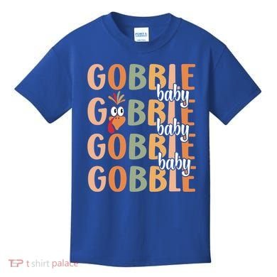 Gobble Funny Thanksgiving Turkey Gift Kids T-Shirt