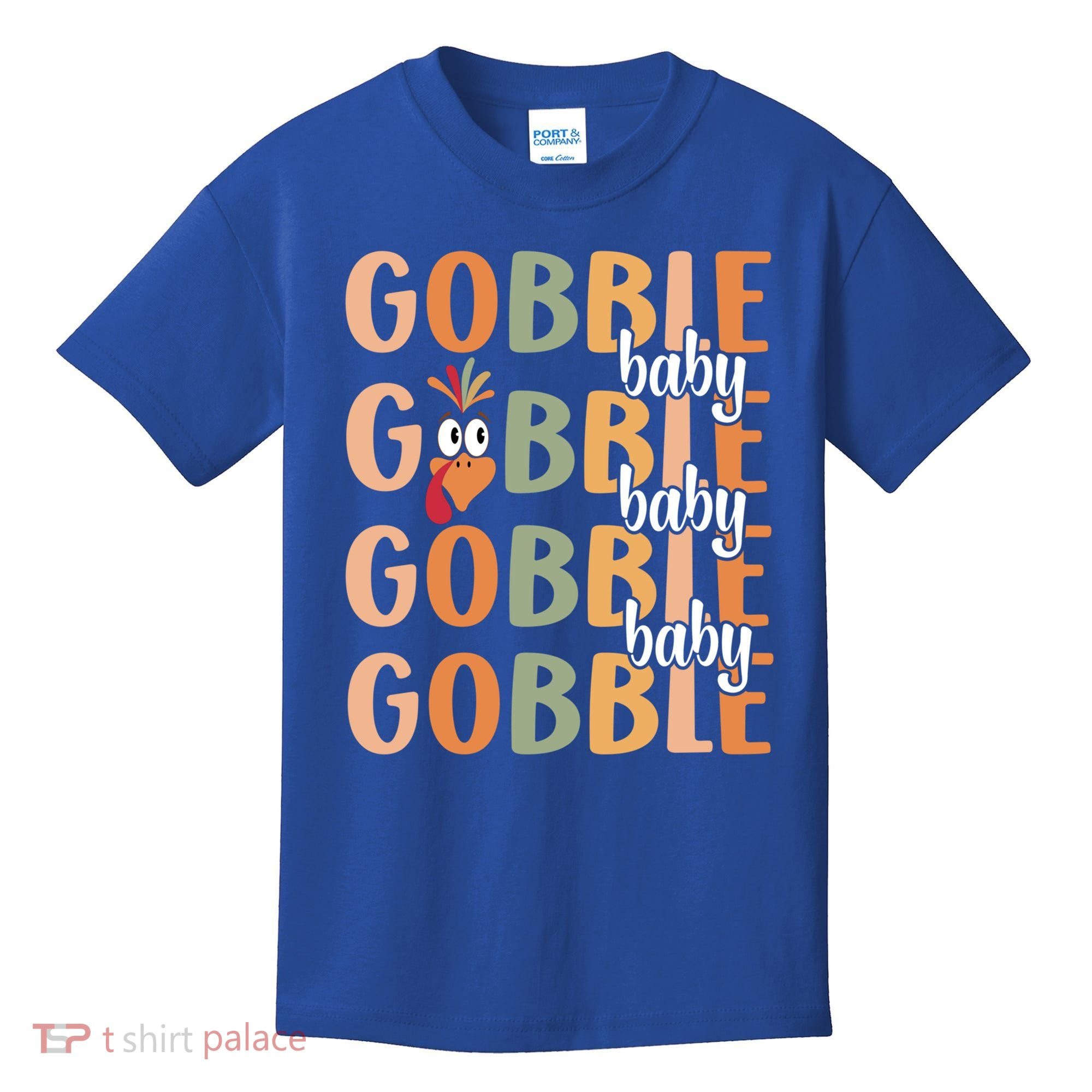 Gobble Funny Thanksgiving Turkey Gift Kids T-Shirt
