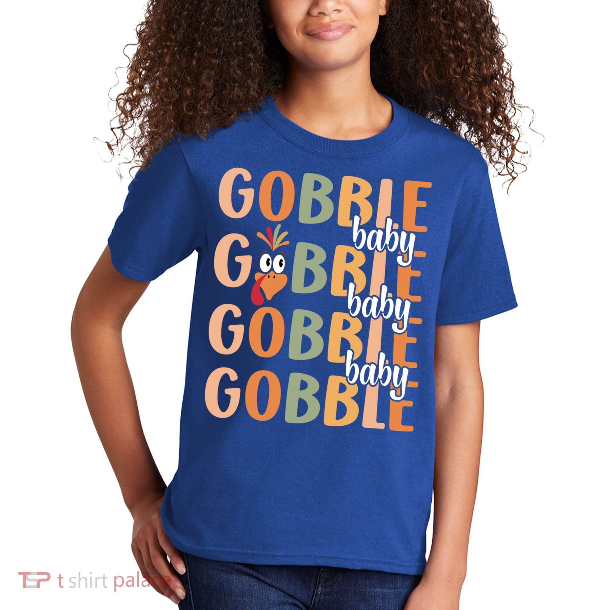 Gobble Funny Thanksgiving Turkey Gift Kids T-Shirt