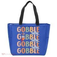 Gobble Funny Thanksgiving Turkey Gift Tote Bag thumb 0