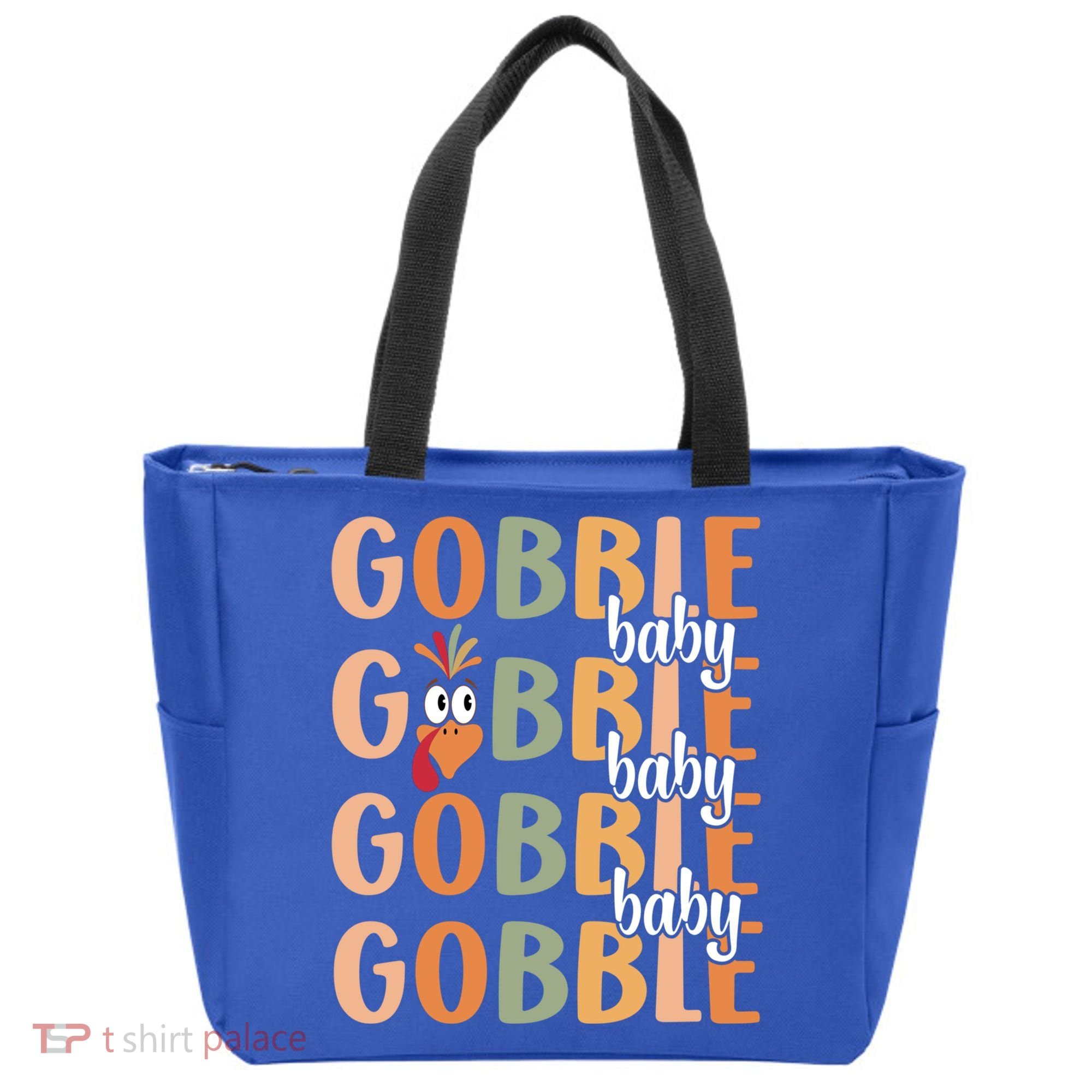 Gobble Funny Thanksgiving Turkey Gift Tote Bag