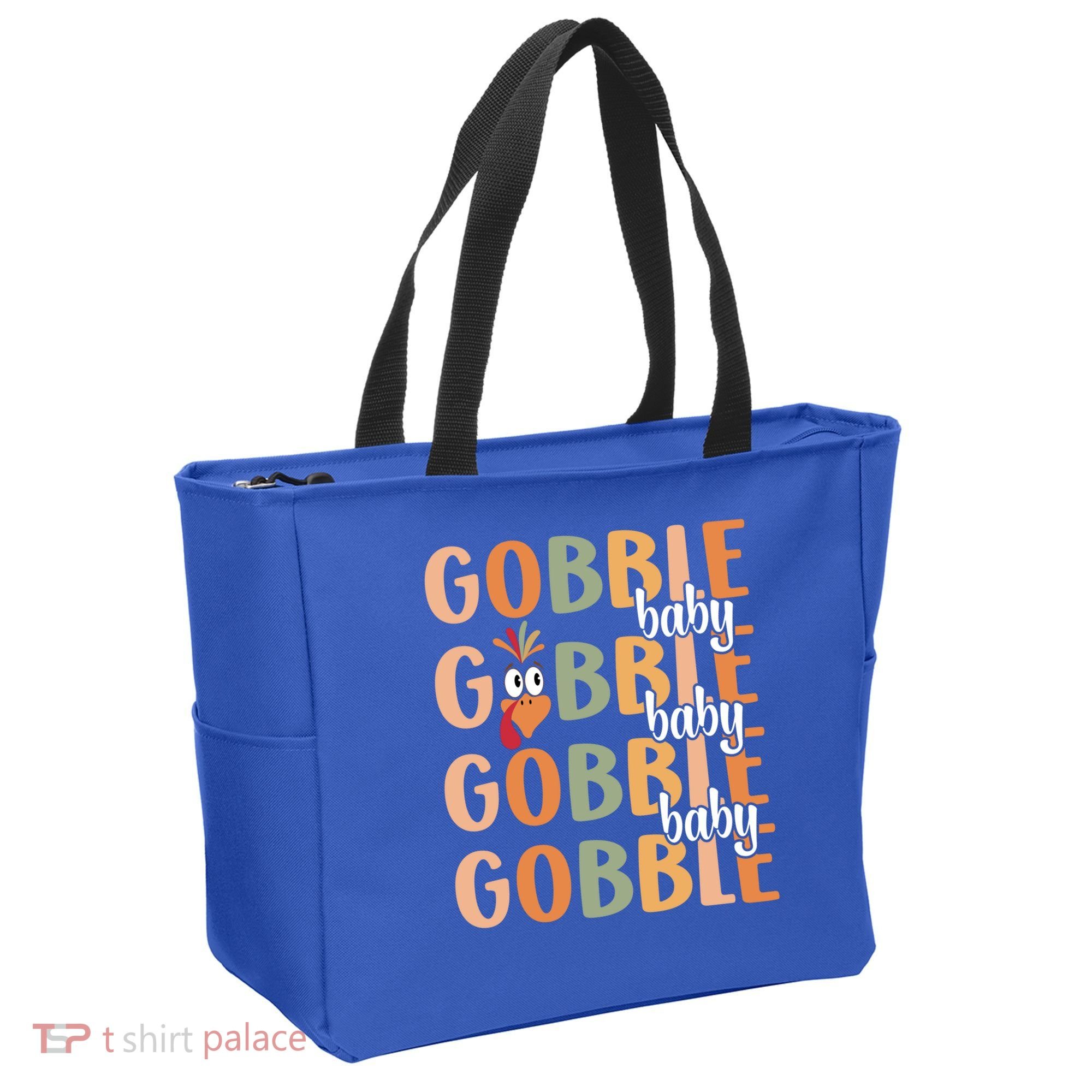 Gobble Funny Thanksgiving Turkey Gift Tote Bag