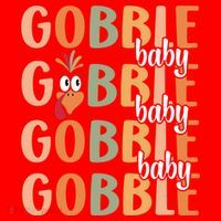 Gobble Funny Thanksgiving Turkey Gift Santa Hat thumb 1