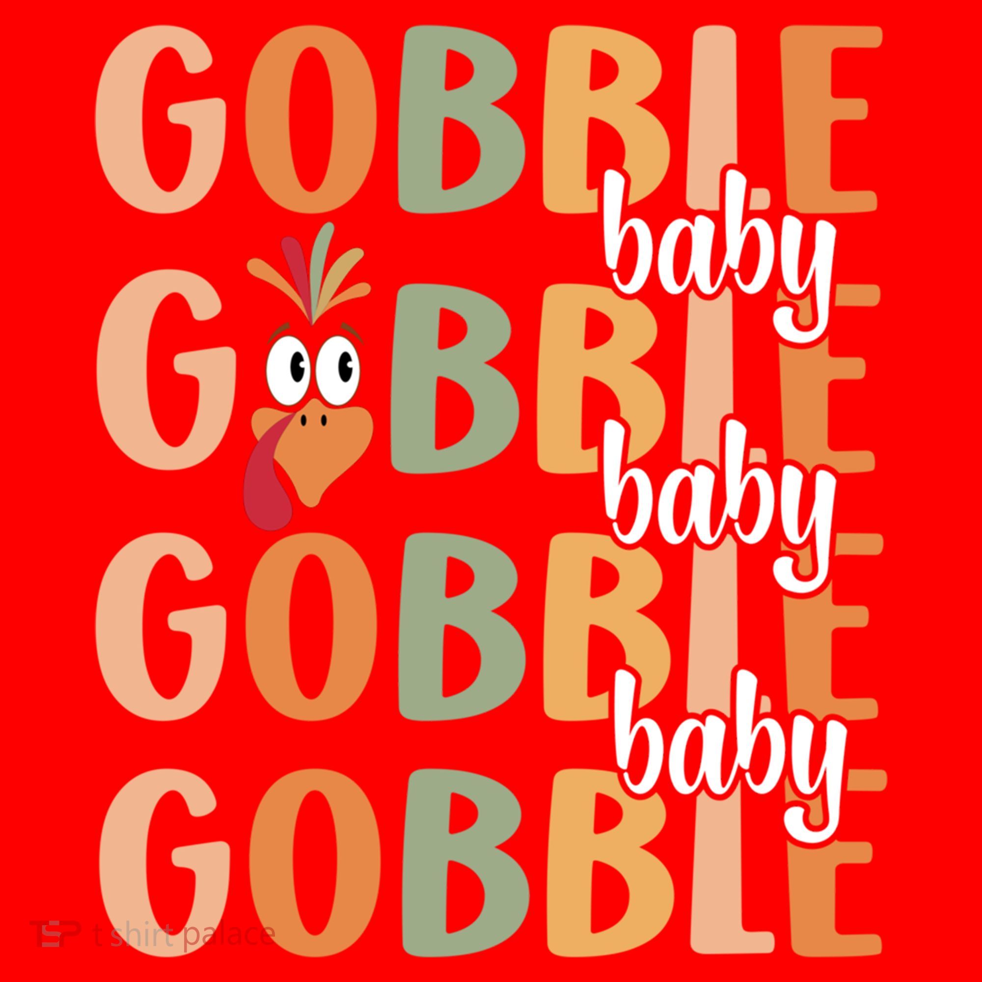 Gobble Funny Thanksgiving Turkey Gift Santa Hat