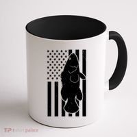 Grouper Fishing USA Flag Coffee Mug thumb 1