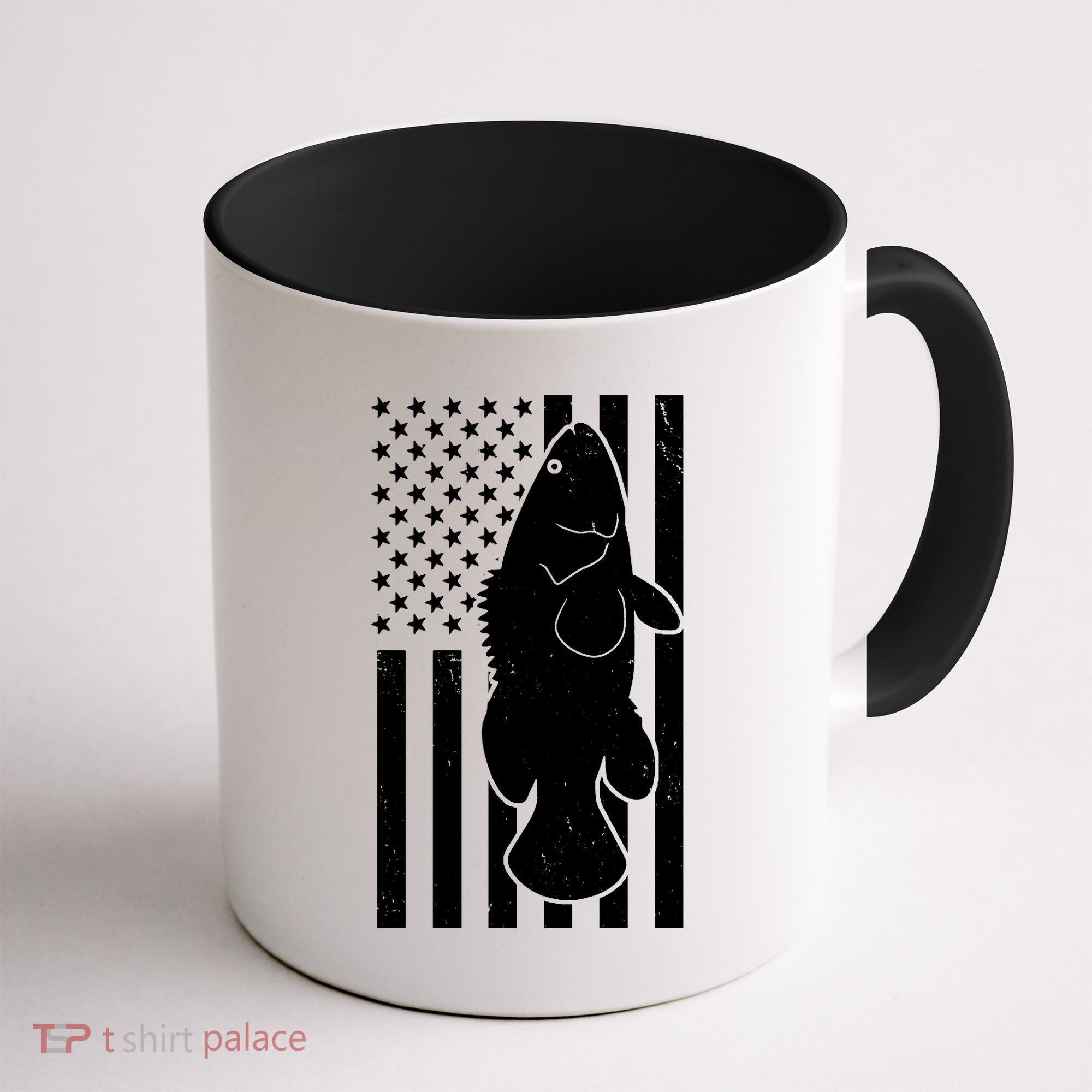 Grouper Fishing USA Flag Coffee Mug