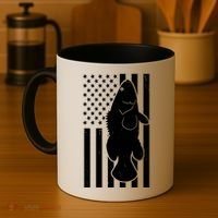 Grouper Fishing USA Flag Coffee Mug thumb 4