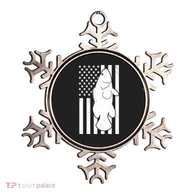Grouper Fishing USA Flag Ornament