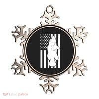 Grouper Fishing USA Flag Ornament thumb 0