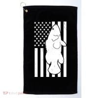 Grouper Fishing USA Flag Golf Towel thumb 0